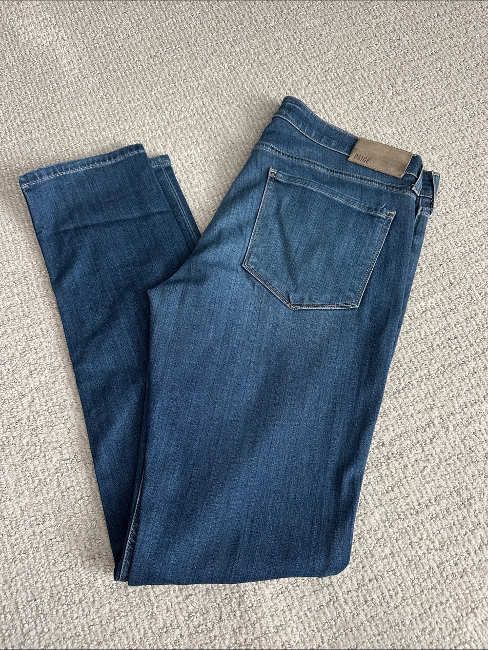 PAIGE Men's Croft Dark Blue Slim Straight Jeans